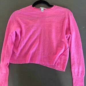 Cashmere jumper – bright pink – size S